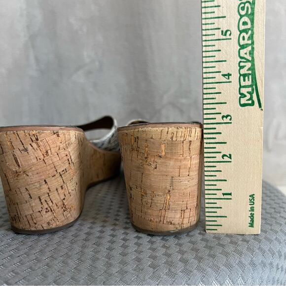 Sam Edelman Sandals Womens 10 Reid Cork Wedge Heel Slide Shoes Slip On Boho - Picture 10 of 15